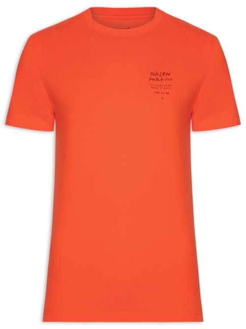 Camiseta Masculina Slim Vintage Surf Handwriting – Laranja
