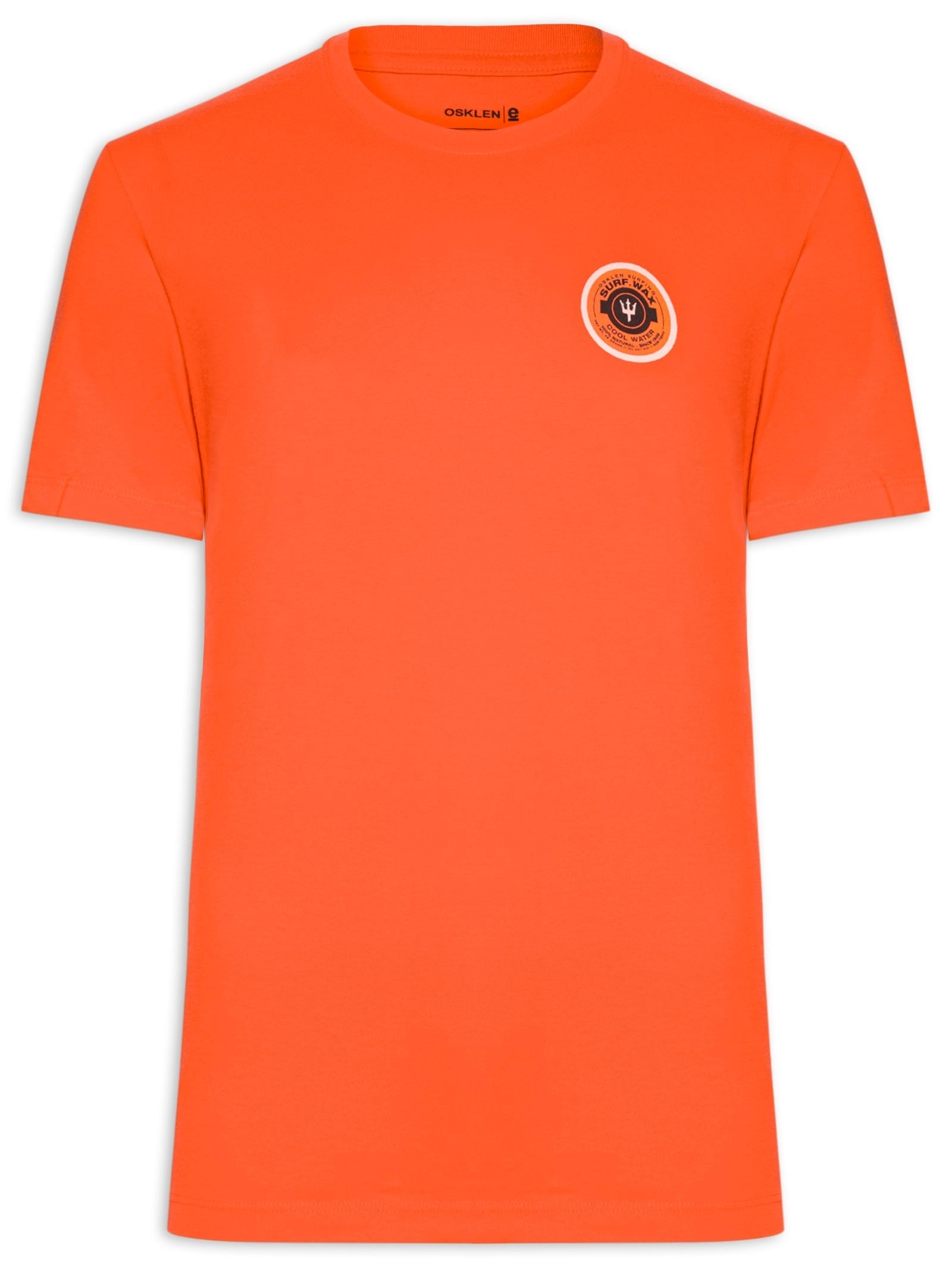 Camiseta Masculina Slim Vintage Surf Wax Manga Curta Laranja Osklen