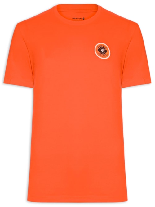 Camiseta Masculina Slim Vintage Surf Wax Manga Curta – Laranja