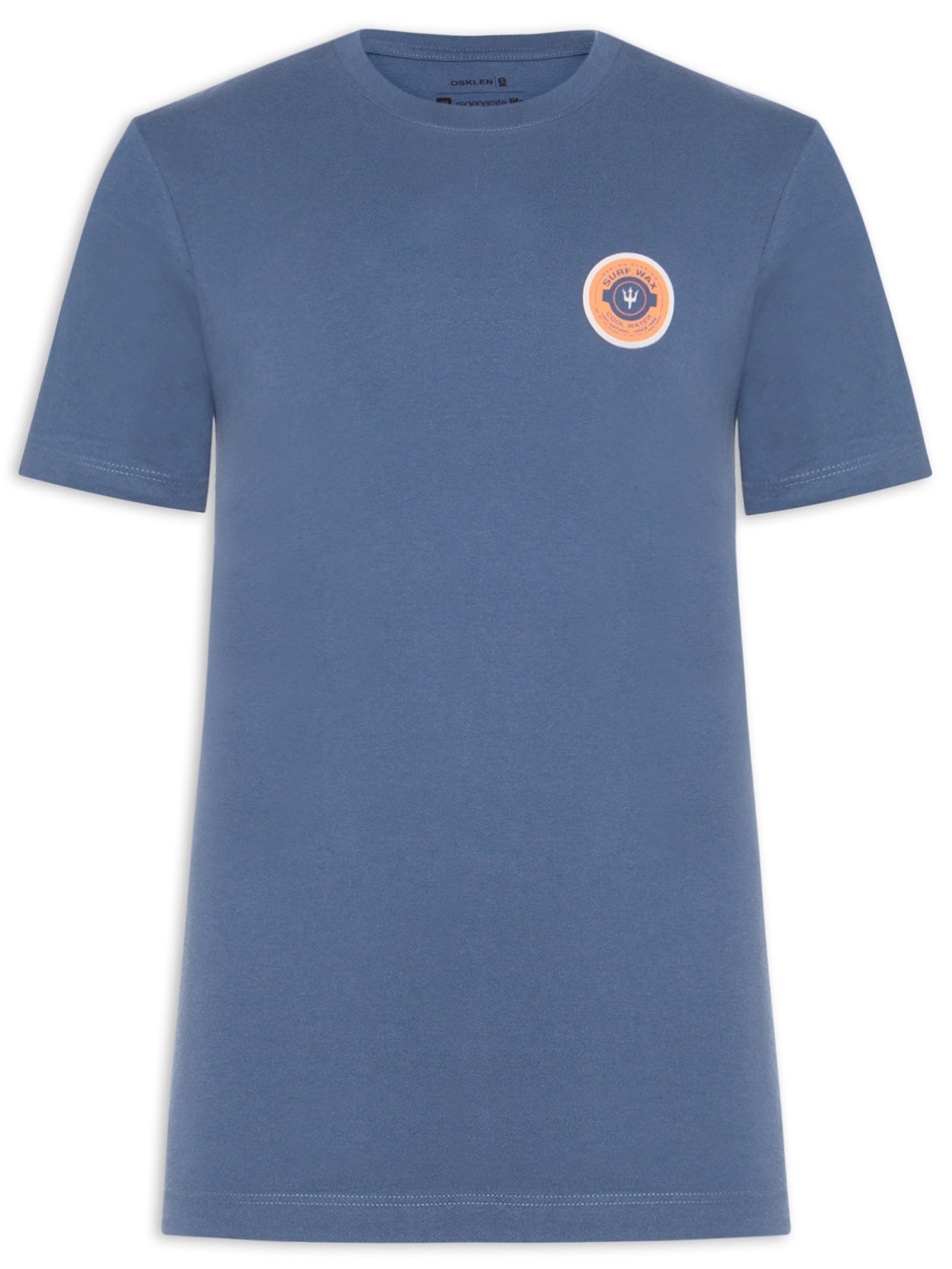 Camiseta Masculina Slim Vintage Surf Wax Mc Azul Osklen