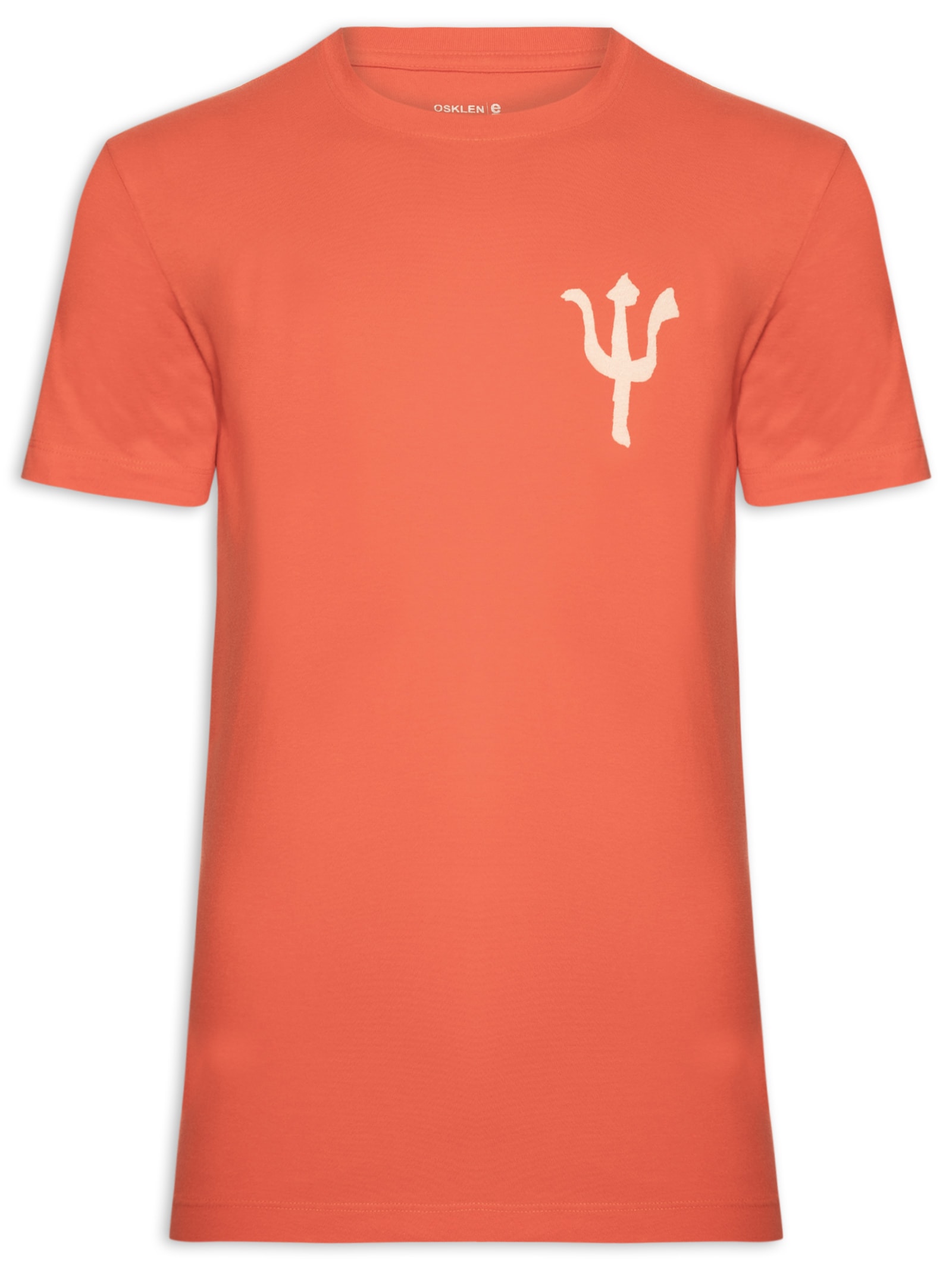 Camiseta Masculina Slim Vintage Trid Caiçara Laranja Osklen