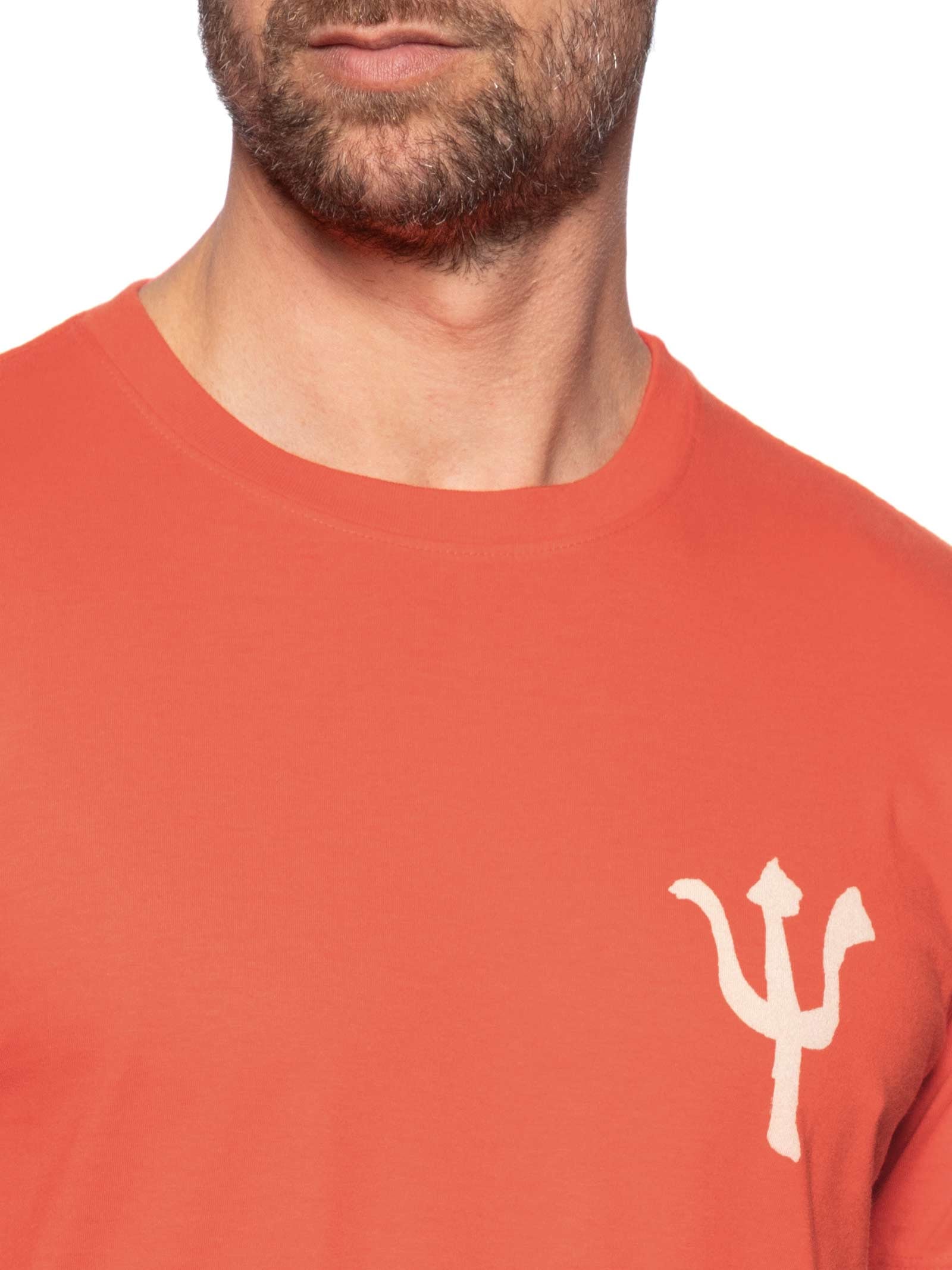 Camiseta Masculina Slim Vintage Trid Caiçara Laranja Osklen