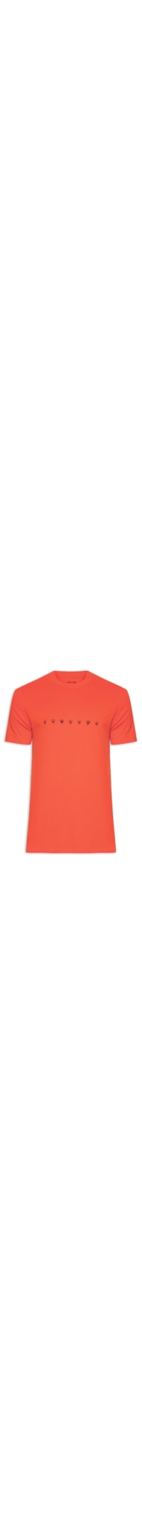 Camiseta Masculina Slim Vintage Underwater Manga Curta - Laranja