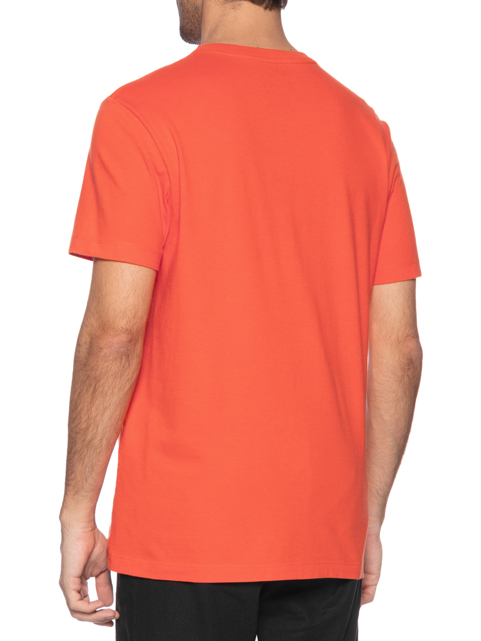 Camiseta Masculina Slim Vintage Underwater Manga Curta Laranja Osklen