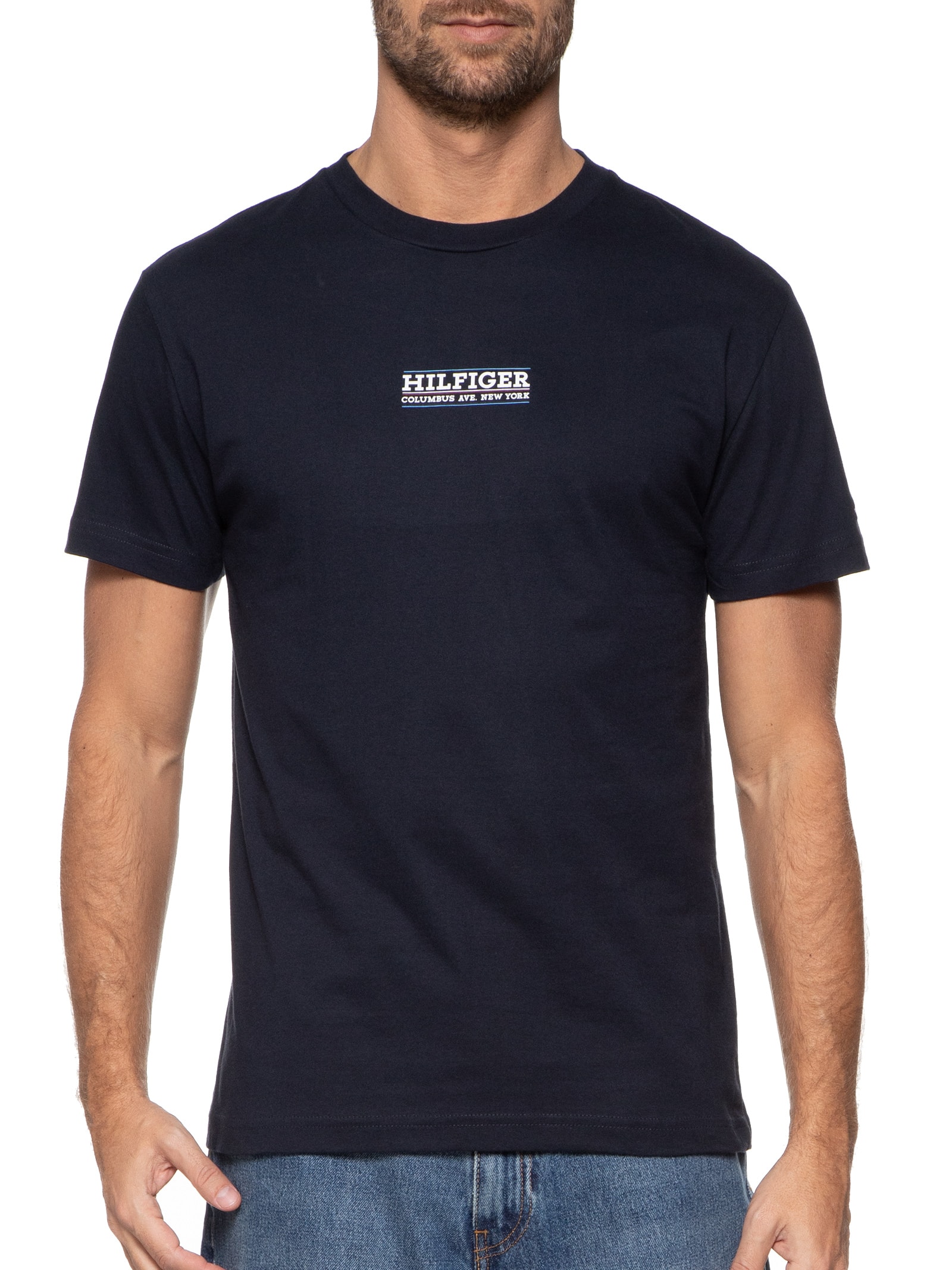 Camiseta Masculina Small Hilfiger Azul Tommy Hilfiger