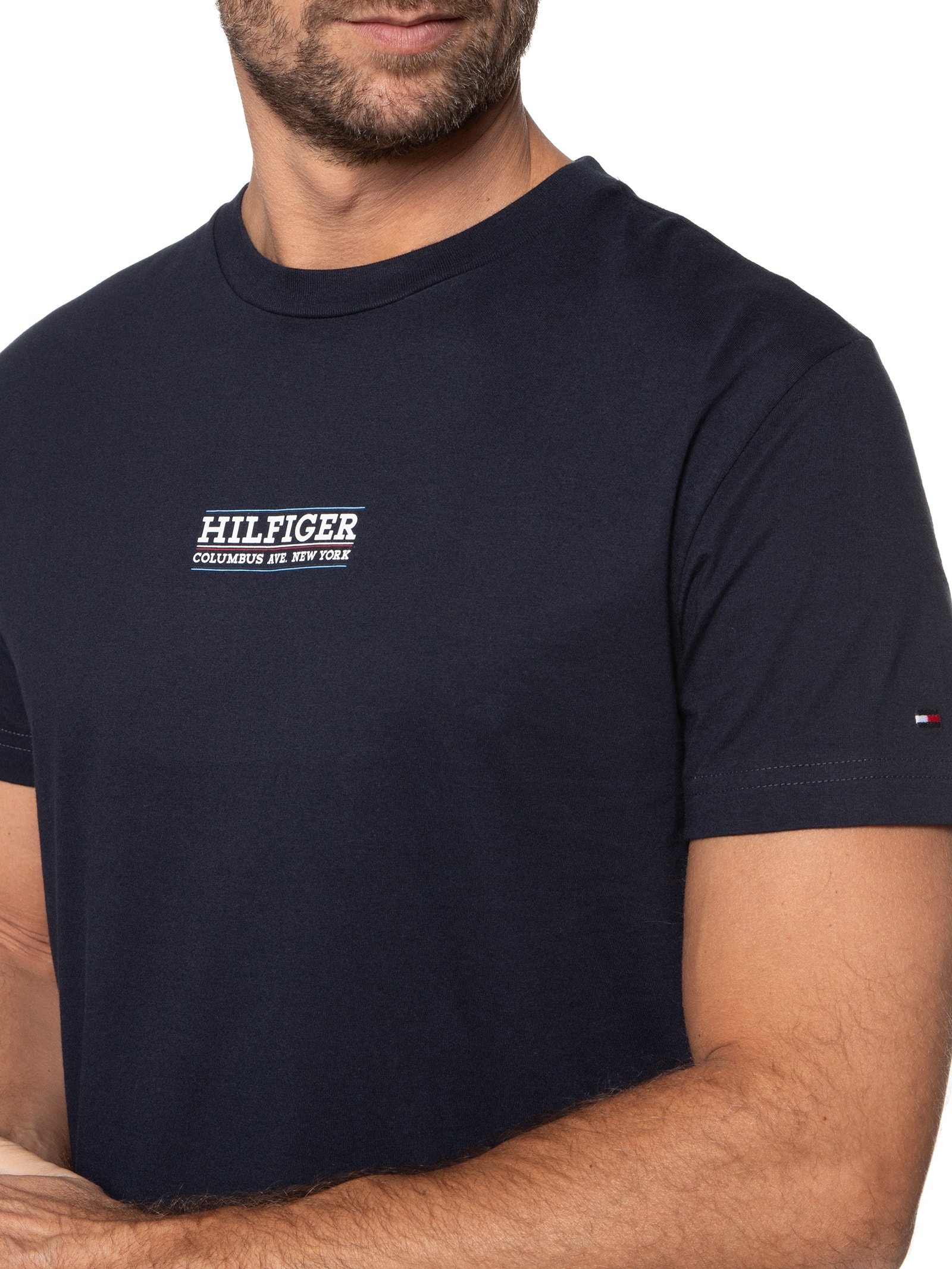 Camiseta Masculina Small Hilfiger Azul Tommy Hilfiger