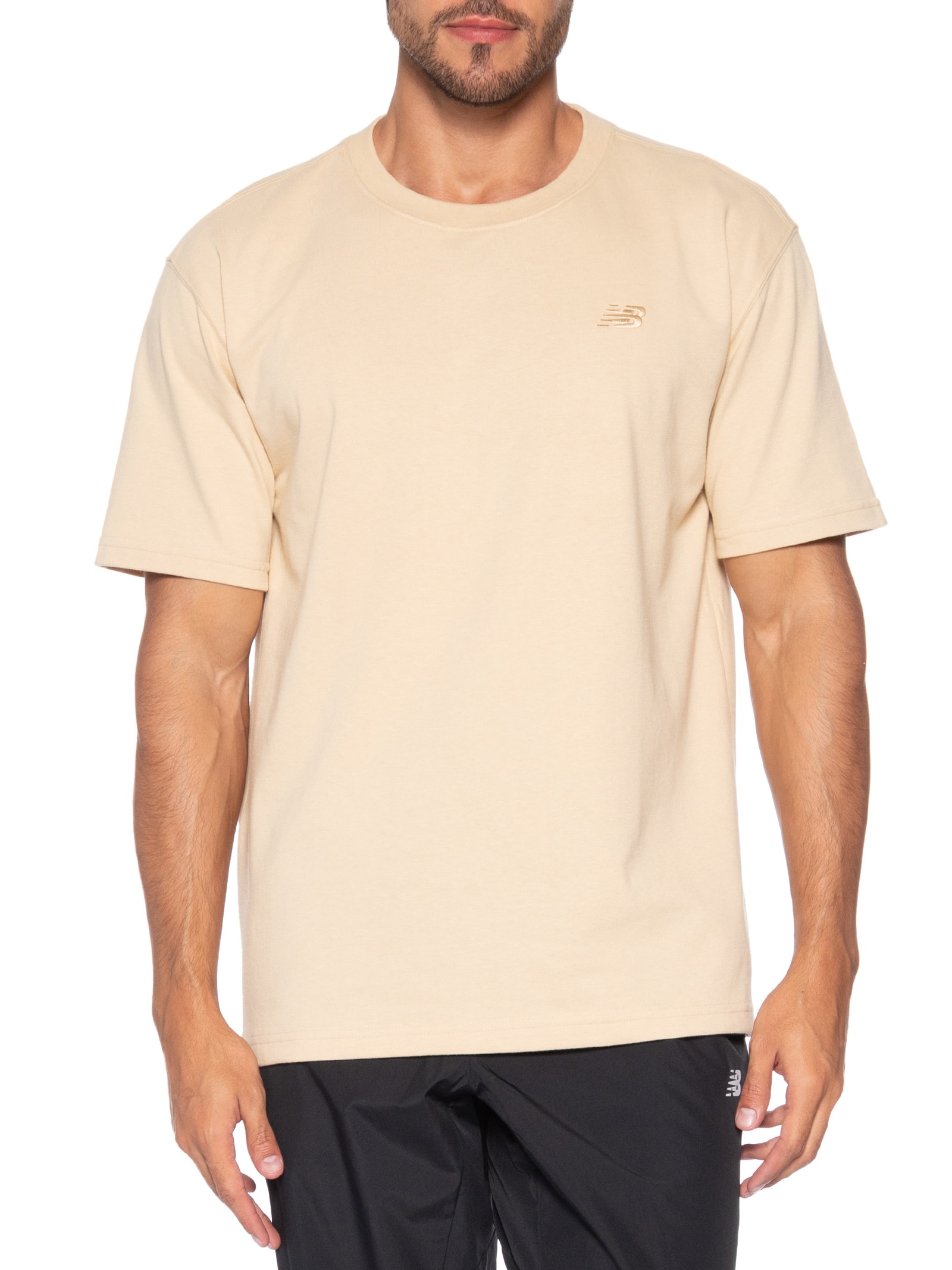 Camiseta Masculina Small Logo Marrom New Balance