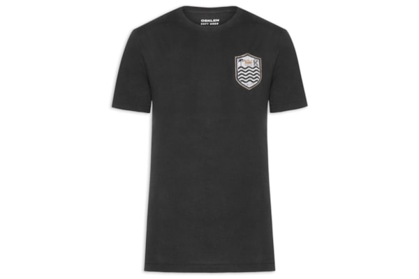 Camiseta Masculina Soft Used Brasão Destroyed - Preto