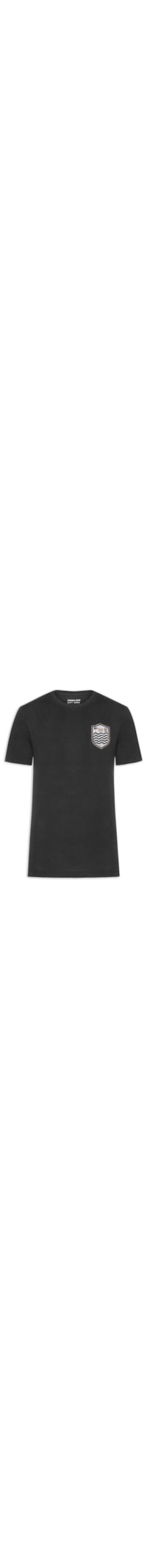 Camiseta Masculina Soft Used Brasão Destroyed - Preto