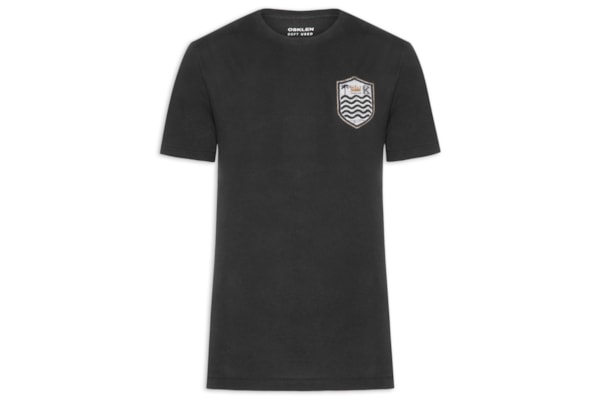 Camiseta Masculina Soft Used Brasão Destroyed - Preto