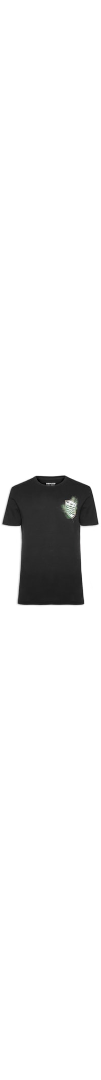 Camiseta Masculina Soft Used Brasão Palmeiras Manga Curta - Preto