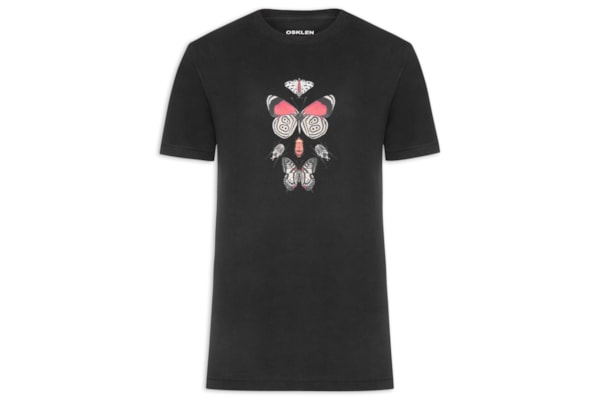 Camiseta Masculina Soft Used Insecta - Preto