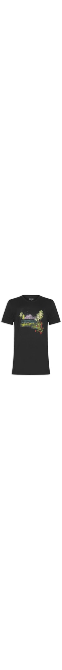 Camiseta Masculina Soft Used Rio Manga Curta - Preto