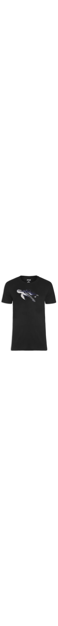 Camiseta Masculina Soft Used Turtle - Preto