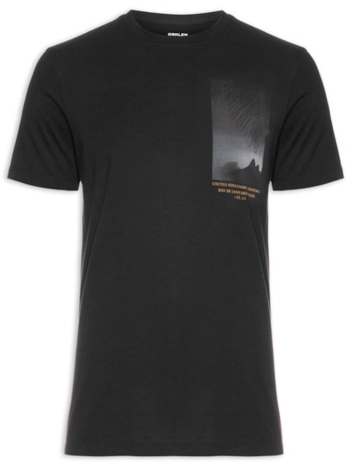 Camiseta Masculina Soft Used Uki - Preto