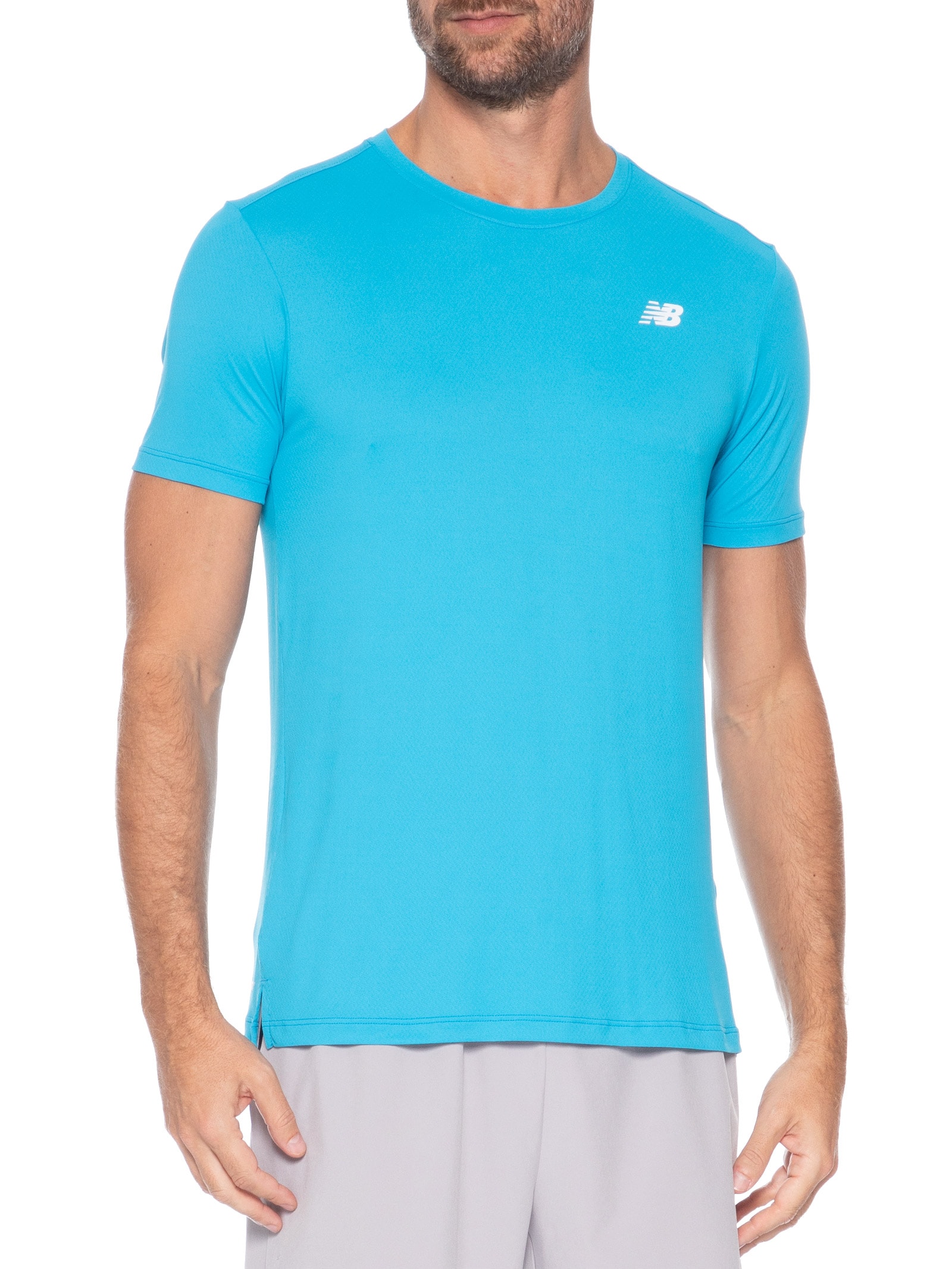 Camiseta Masculina Sport Essentials Azul New Balance