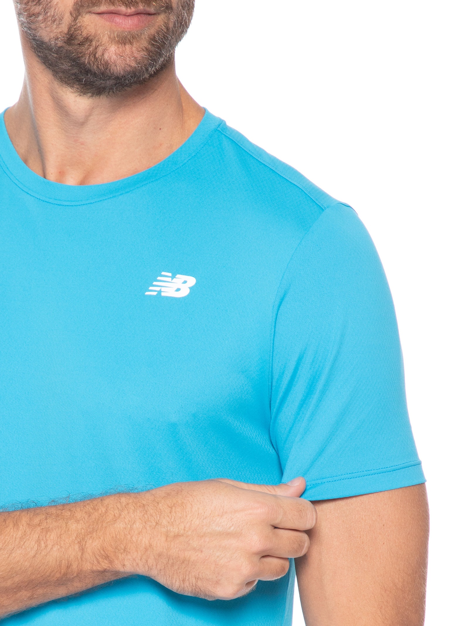 Camiseta Masculina Sport Essentials Azul New Balance