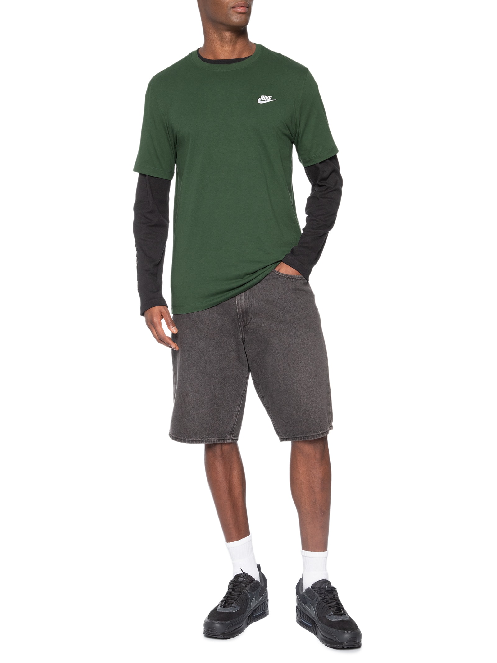 Camiseta Masculina Sportswear Club Verde Nike