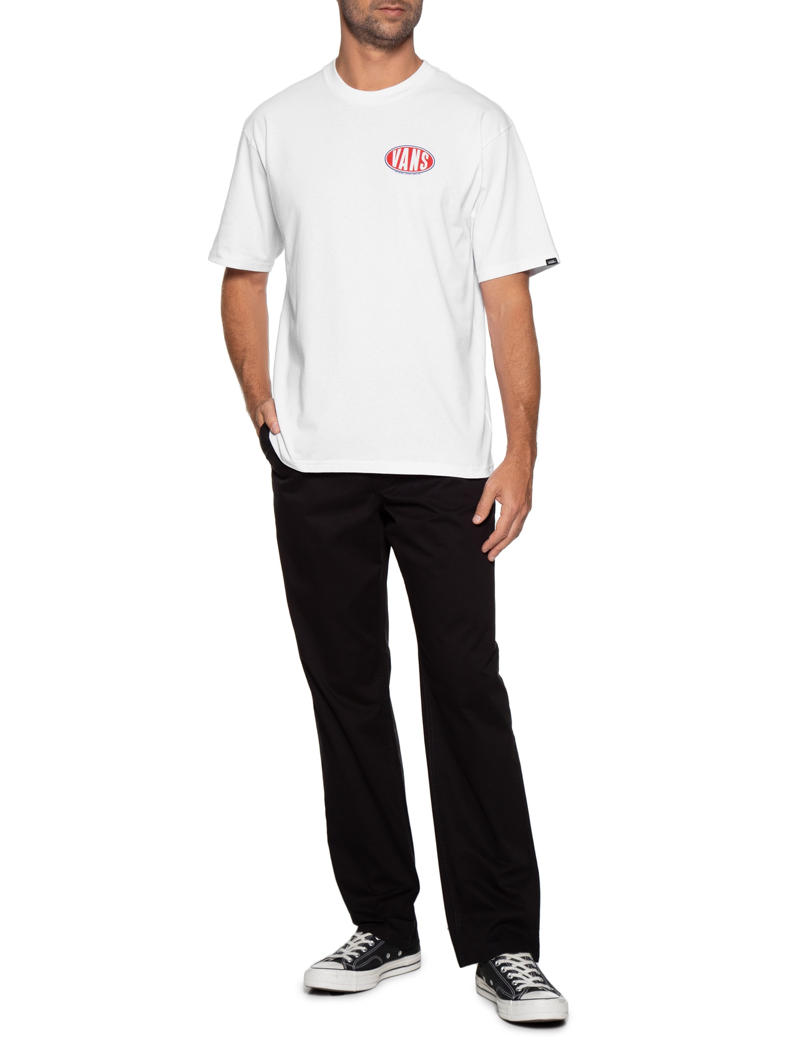 Camiseta Masculina Spray On SS Branco Vans