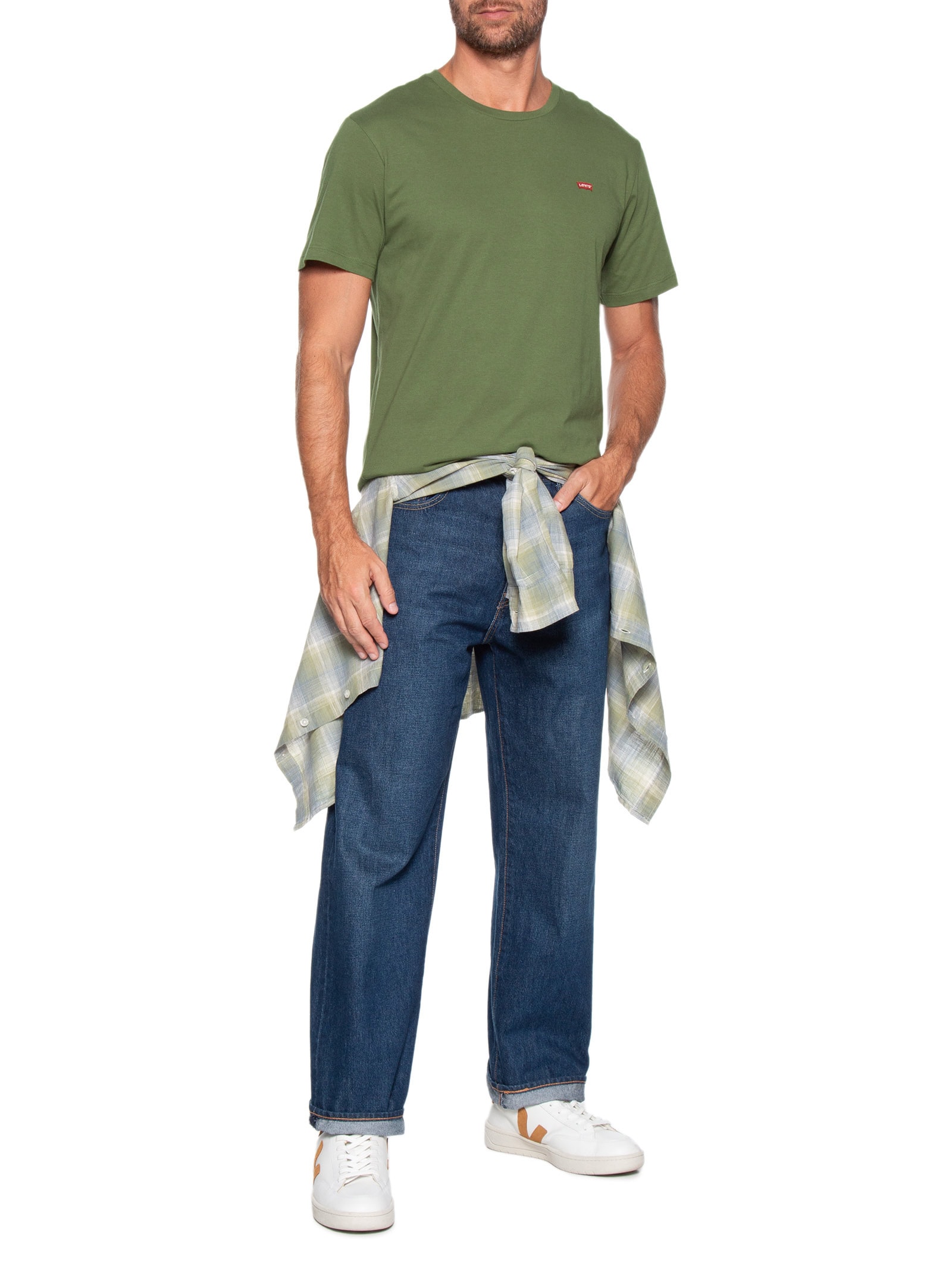 Camiseta Masculina SS Classic Fit Hm com Logo Verde Levi's