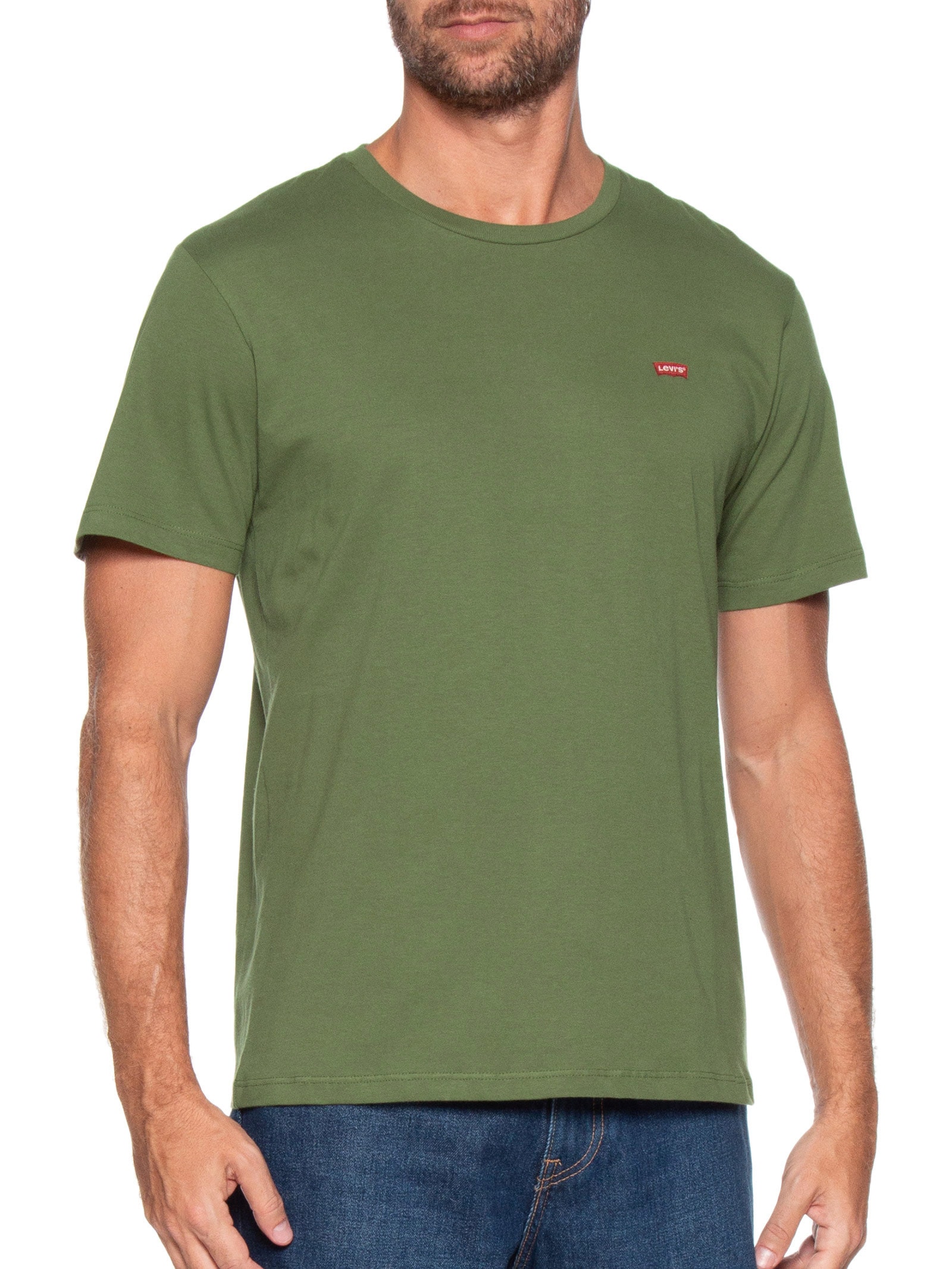 Camiseta Masculina SS Classic Fit Hm com Logo Verde Levi's