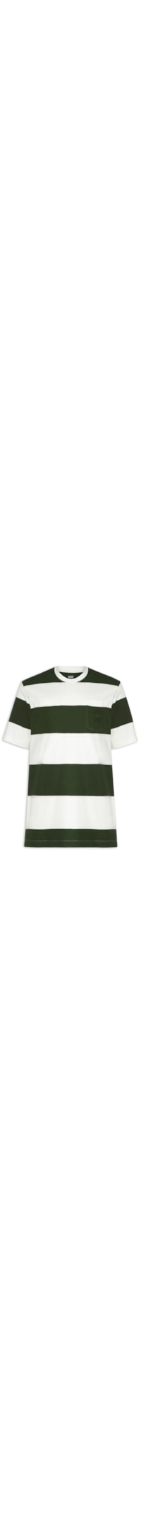 Camiseta Masculina Stepped Hem Half-Sleeve - Verde