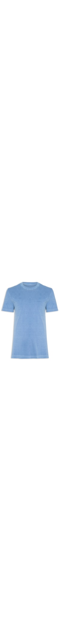 Camiseta Masculina Stonada Peito - Azul