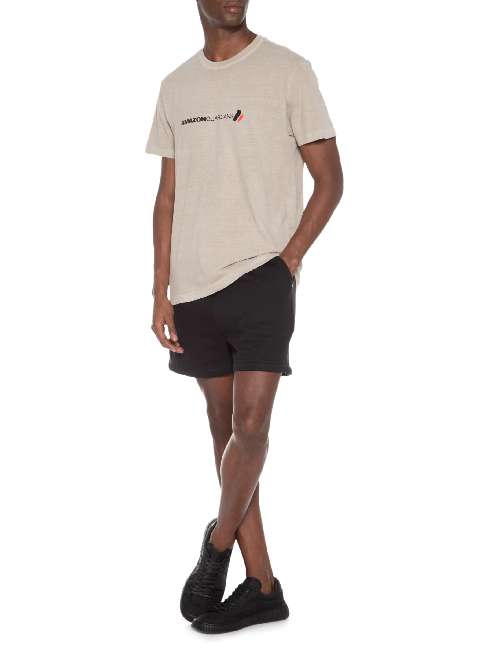 Camiseta Masculina Stone Amazon Guardians Bege Osklen