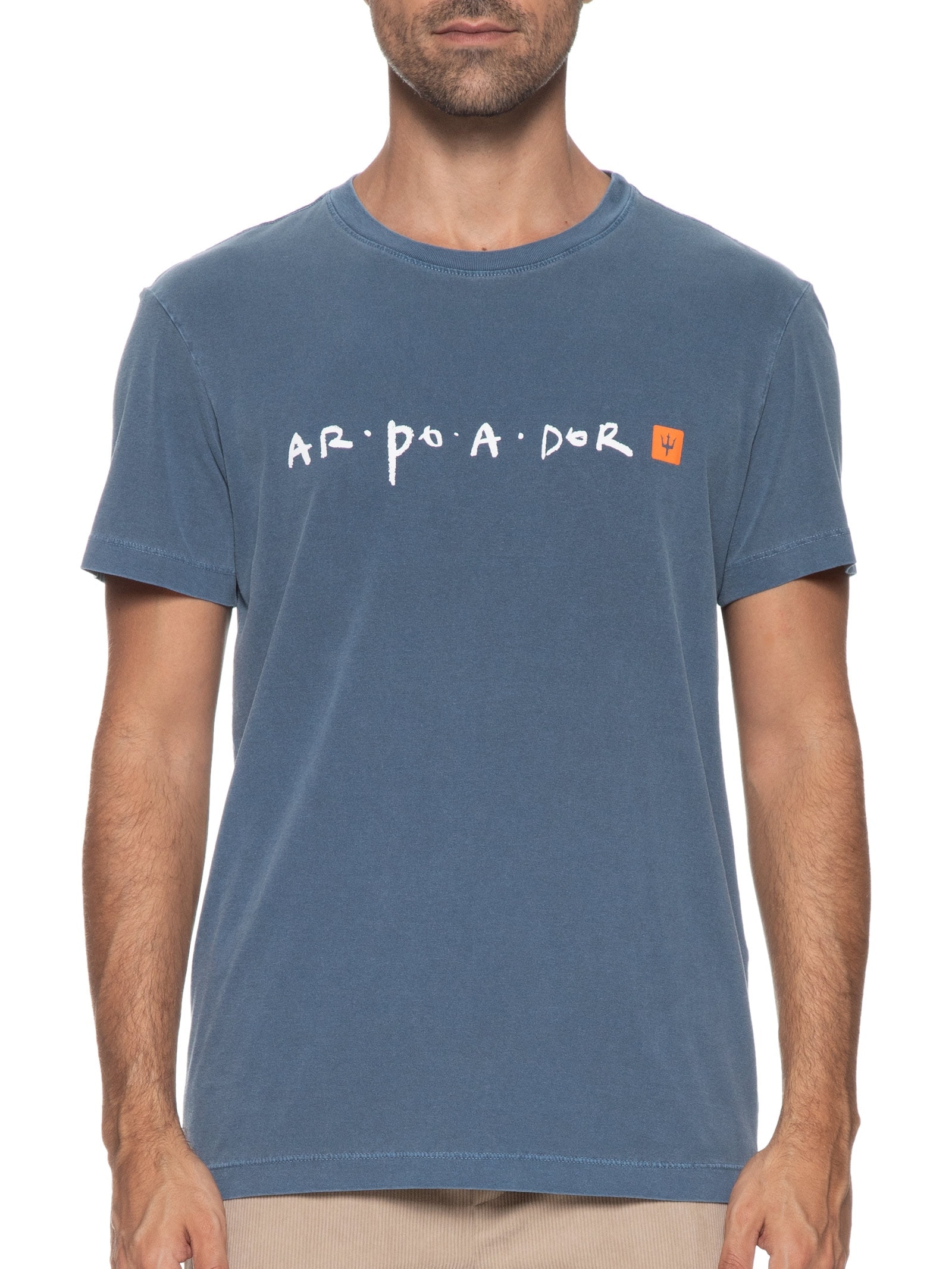 Camiseta Masculina Stone Arpoador Azul Osklen