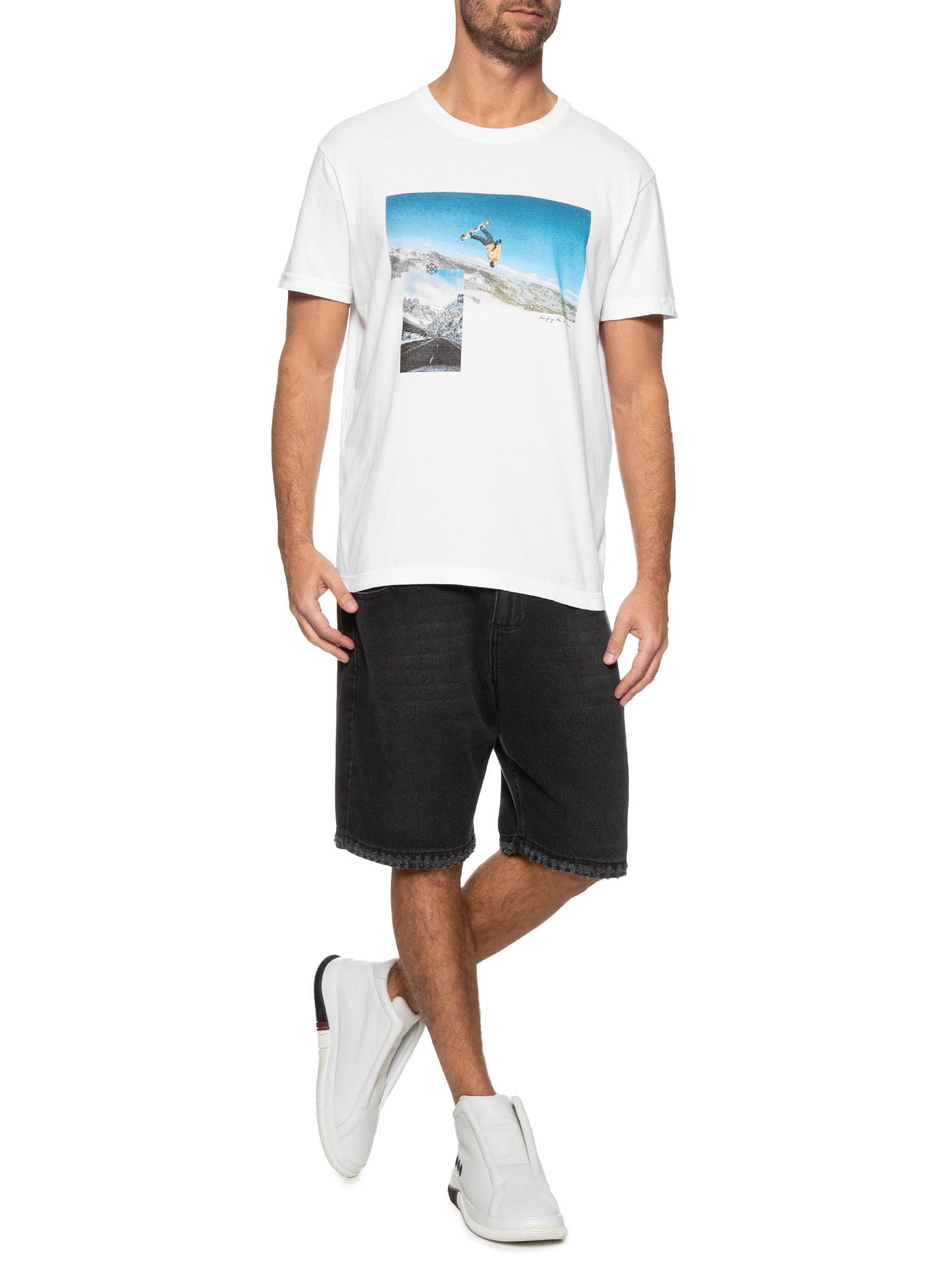 Camiseta Masculina Stone Aspen Air Branco Osklen