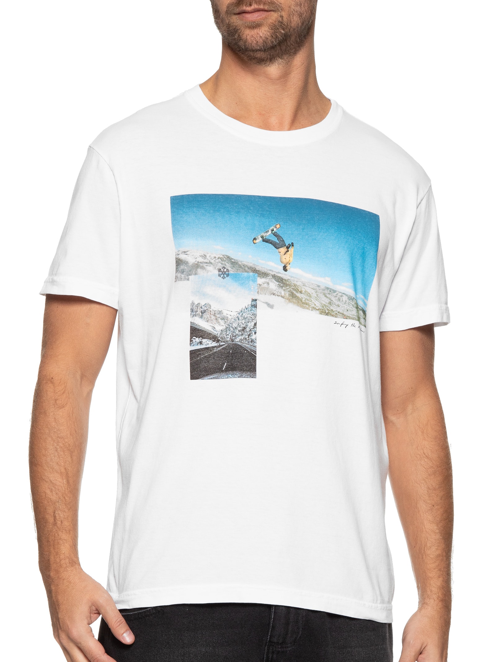 Camiseta Masculina Stone Aspen Air Branco Osklen