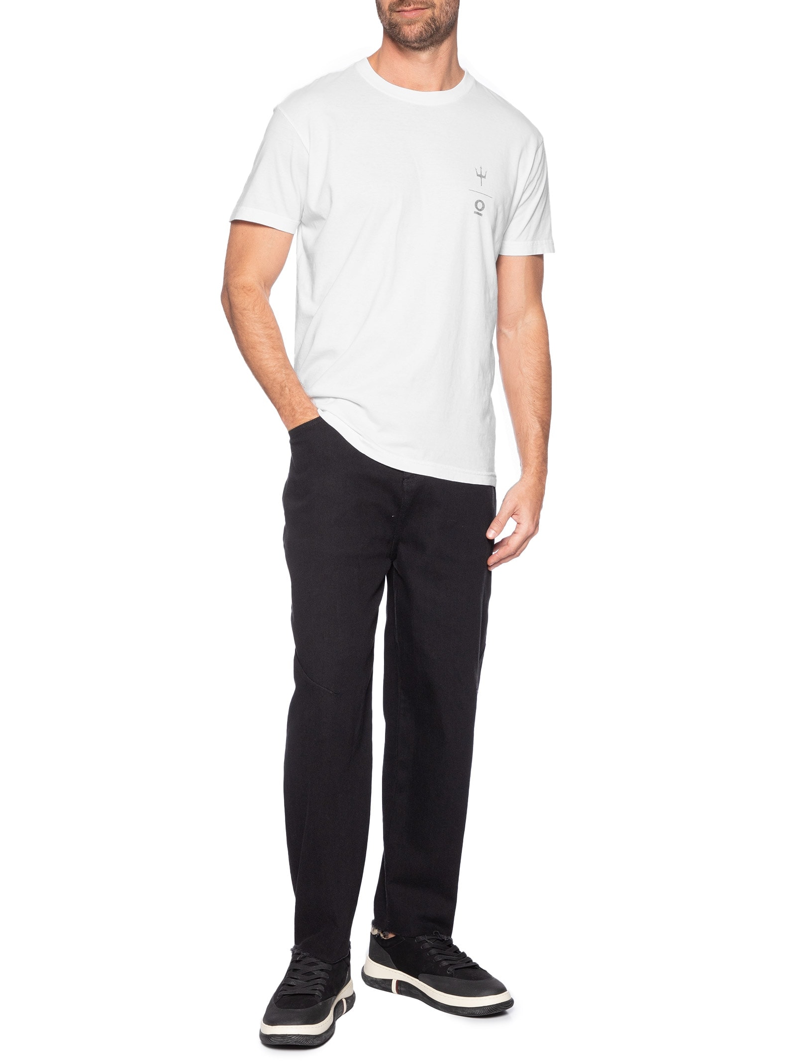 Camiseta Masculina Stone Bandeira Mergulho Branco Osklen