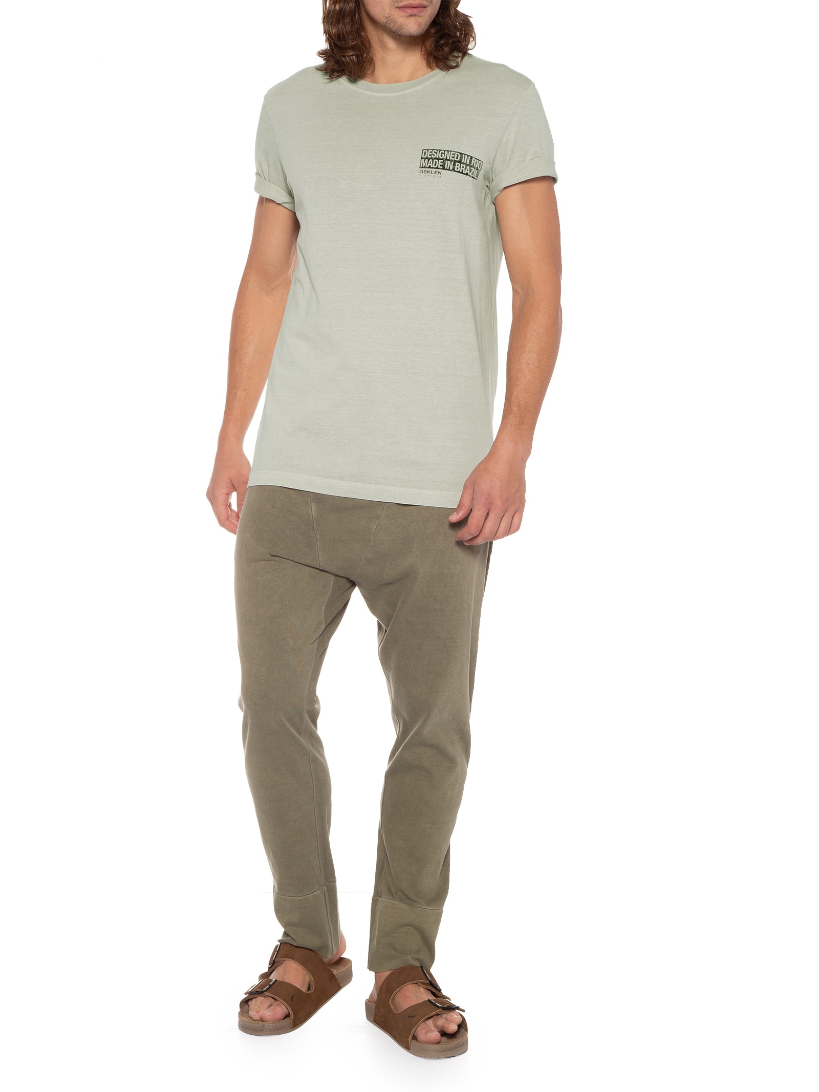 Camiseta Masculina Stone Bege Osklen