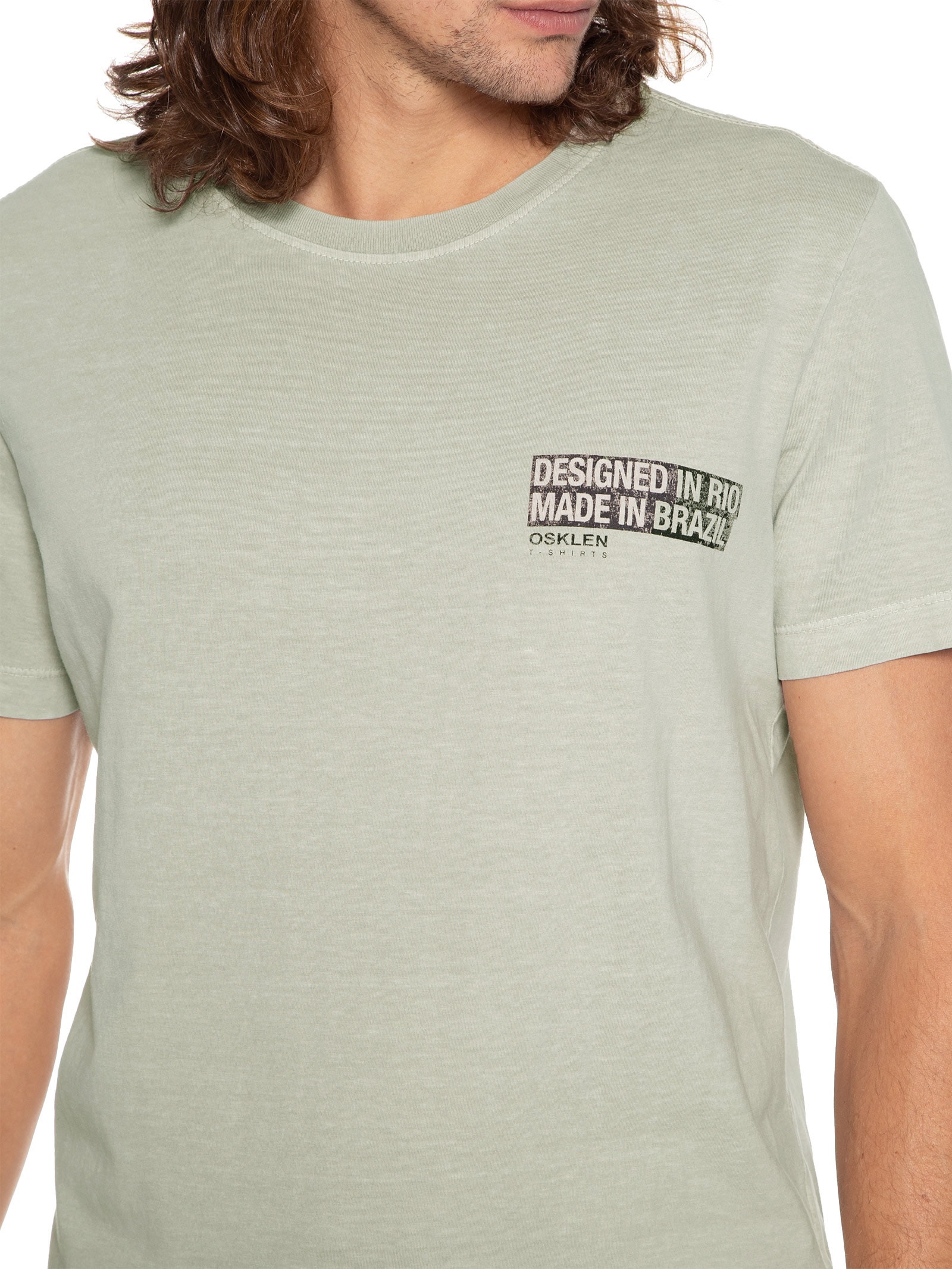 Camiseta Masculina Stone Bege Osklen