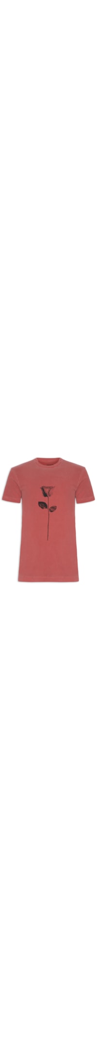 Camiseta Masculina Stone Black Rose - Vermelho