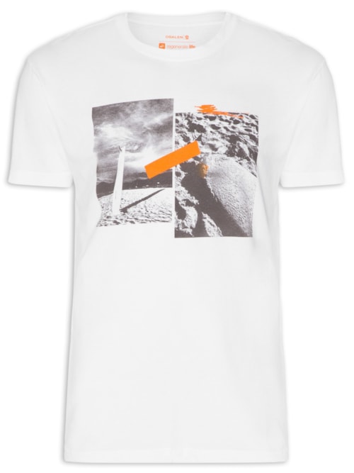 Camiseta Masculina Stone Boards - Branco