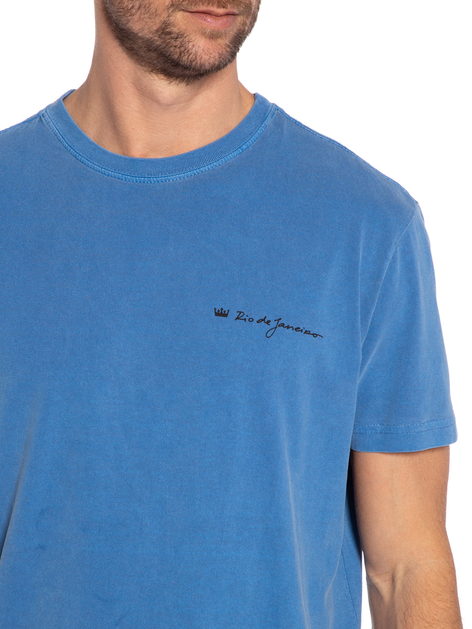 Camiseta Masculina Stone Calçadão Azul Osklen