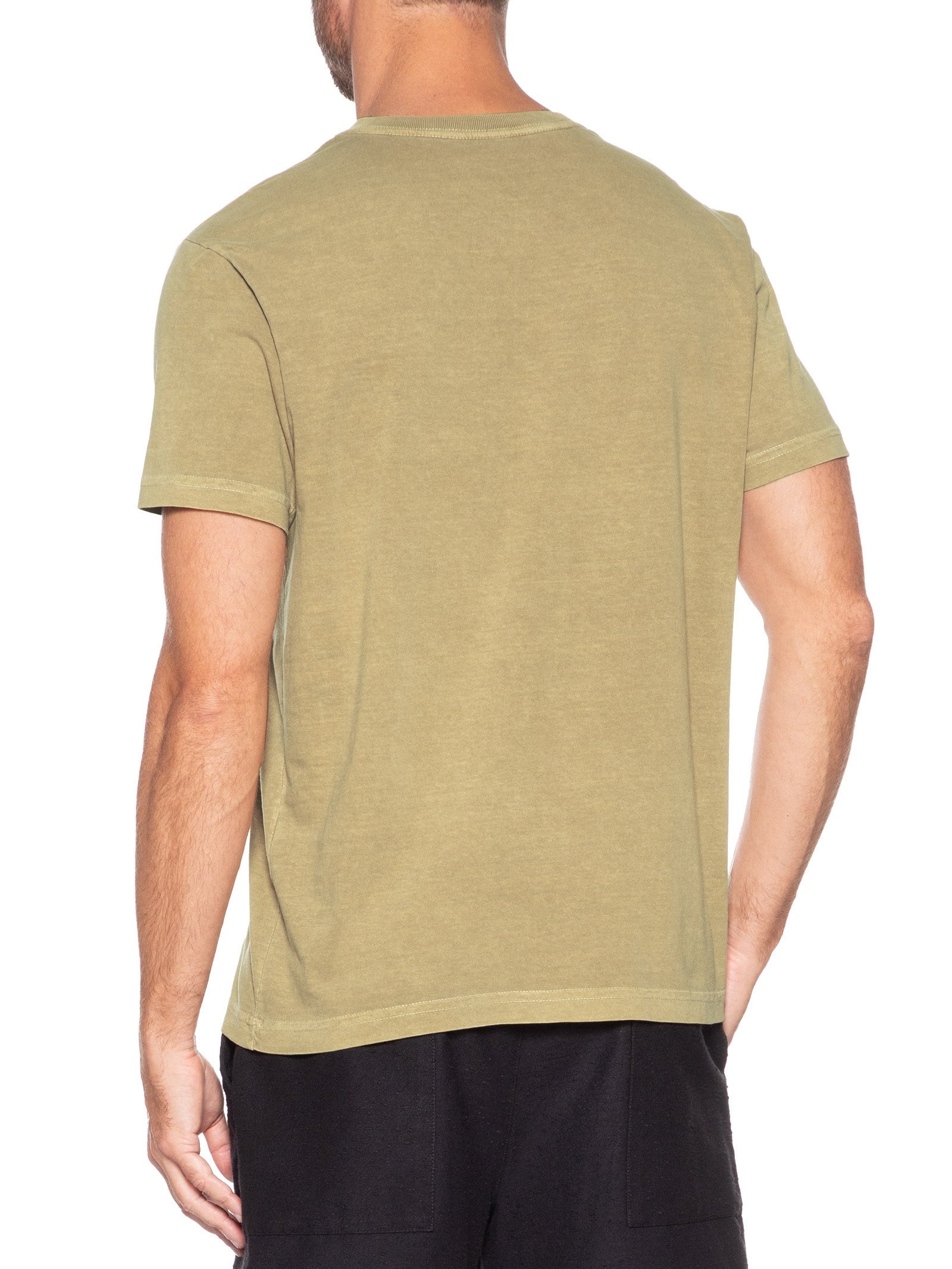 Camiseta Masculina Stone Capoeira 2 Manga Curta Bege Osklen