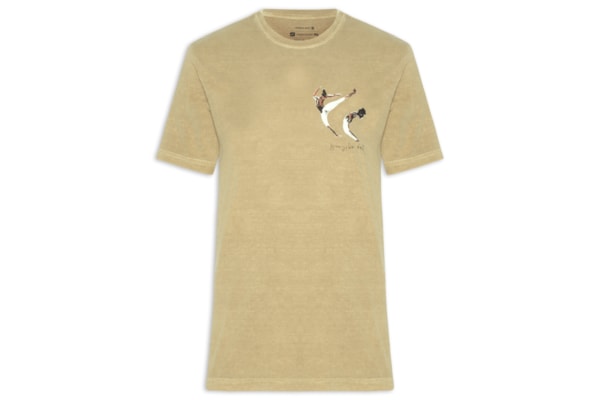 Camiseta Masculina Stone Capoeira 2 Manga Curta - Bege
