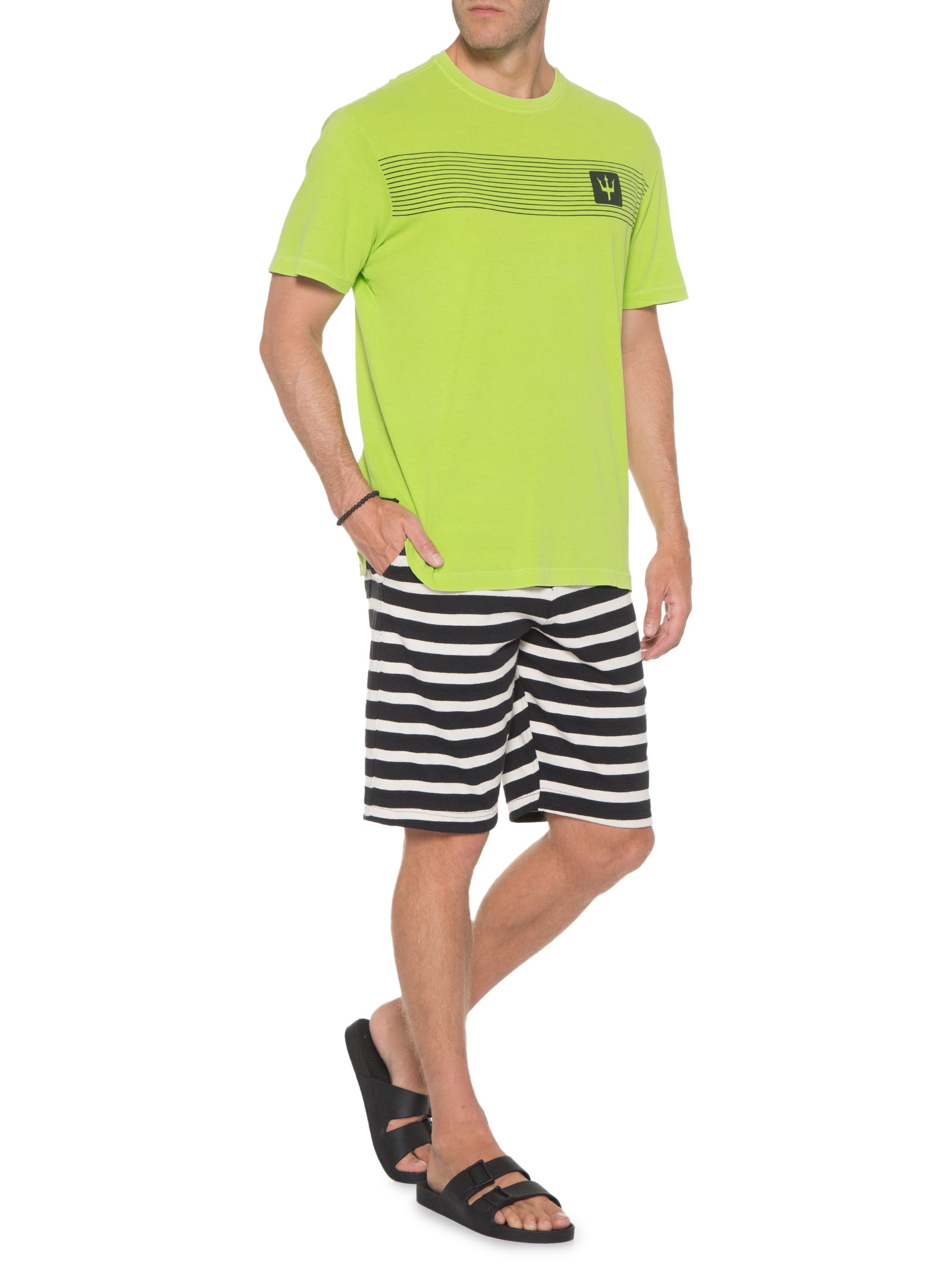 Camiseta Masculina Stone Carbon Fiber Verde Osklen