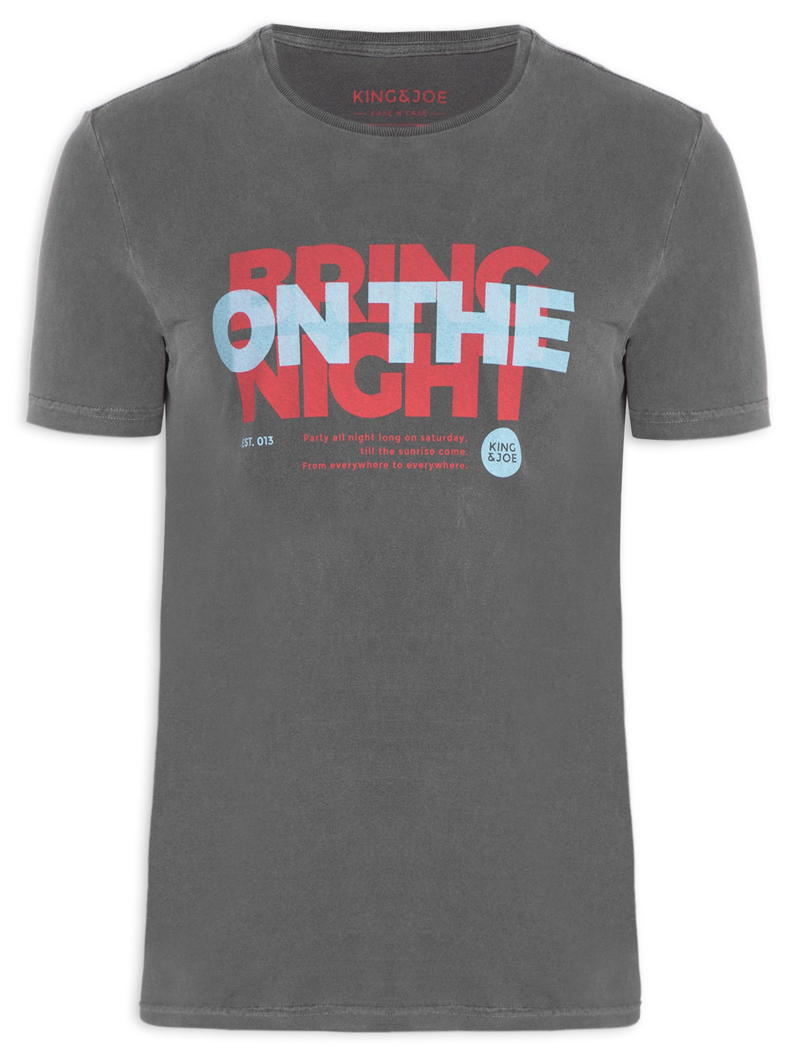 Camiseta Masculina Stone Careca Bring On The Night Cinza King&joe