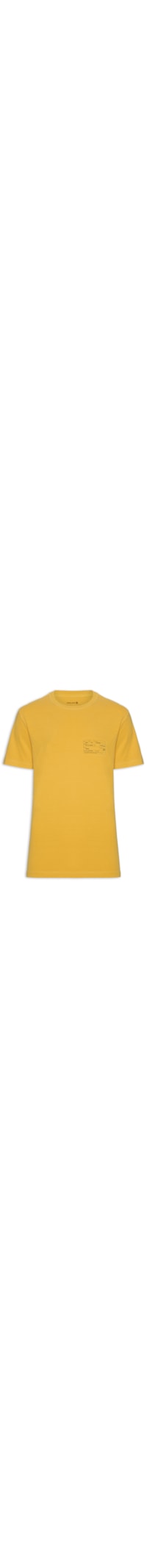 Camiseta Masculina Stone Carimbo Manga Curta - Amarelo
