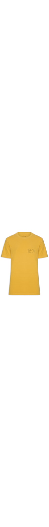 Camiseta Masculina Stone Carimbo Manga Curta - Amarelo