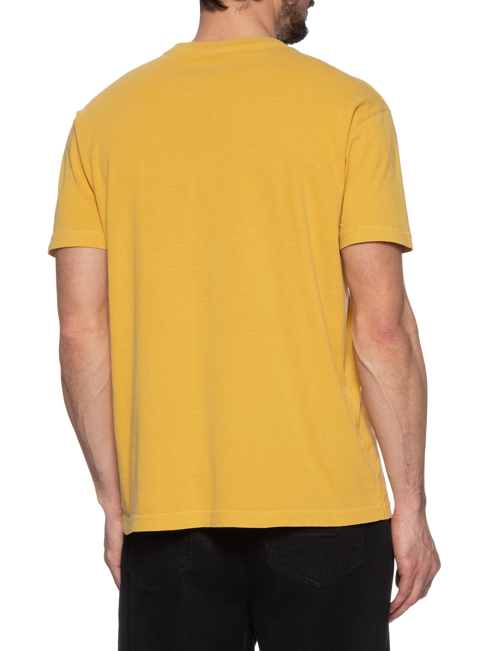 Camiseta Masculina Stone Carimbo Manga Curta Amarelo Osklen