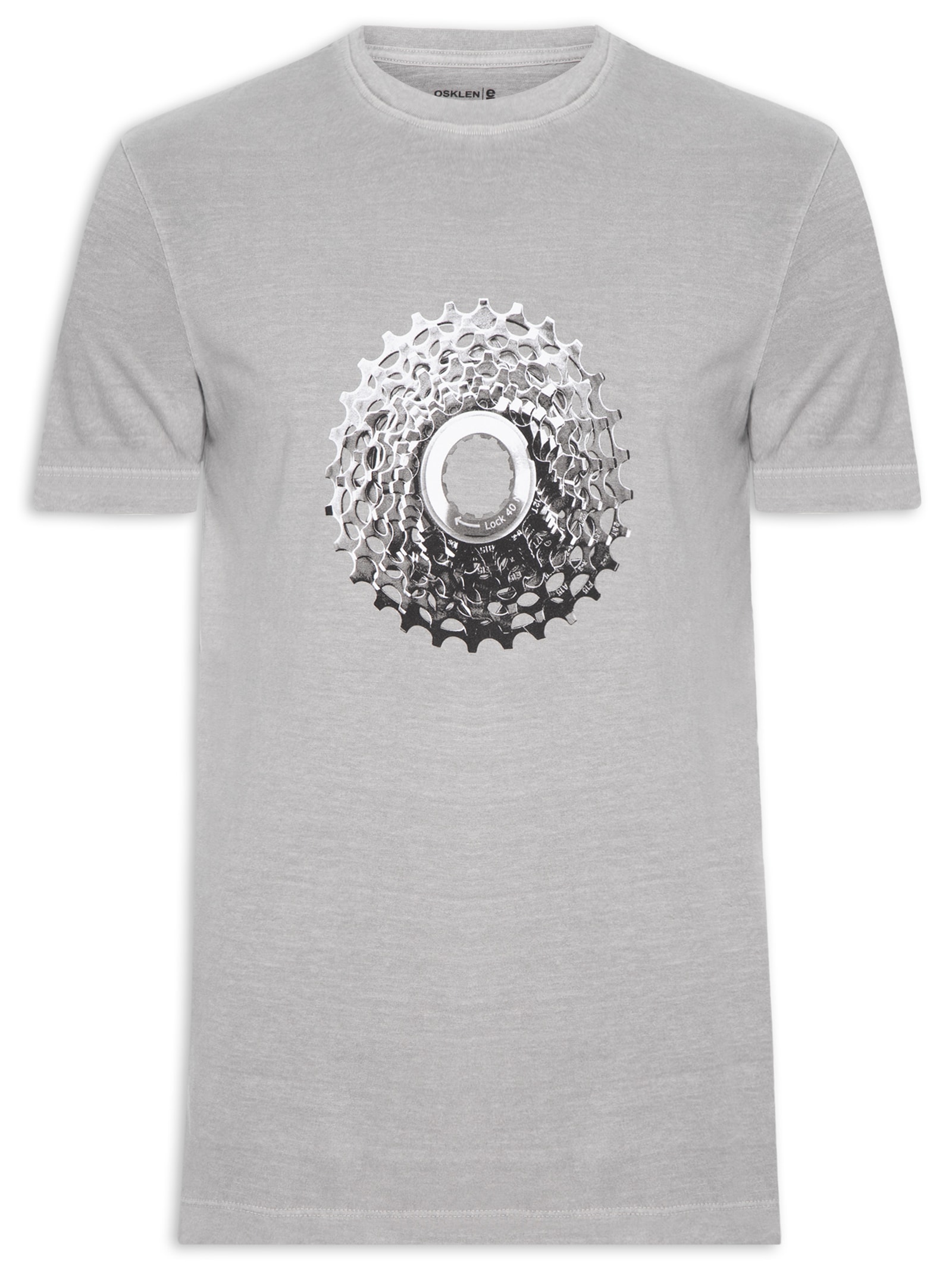 Camiseta Masculina Stone Cassete Bike Cinza Osklen