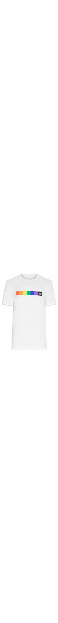 Camiseta Masculina Stone Colored Squares - Branco