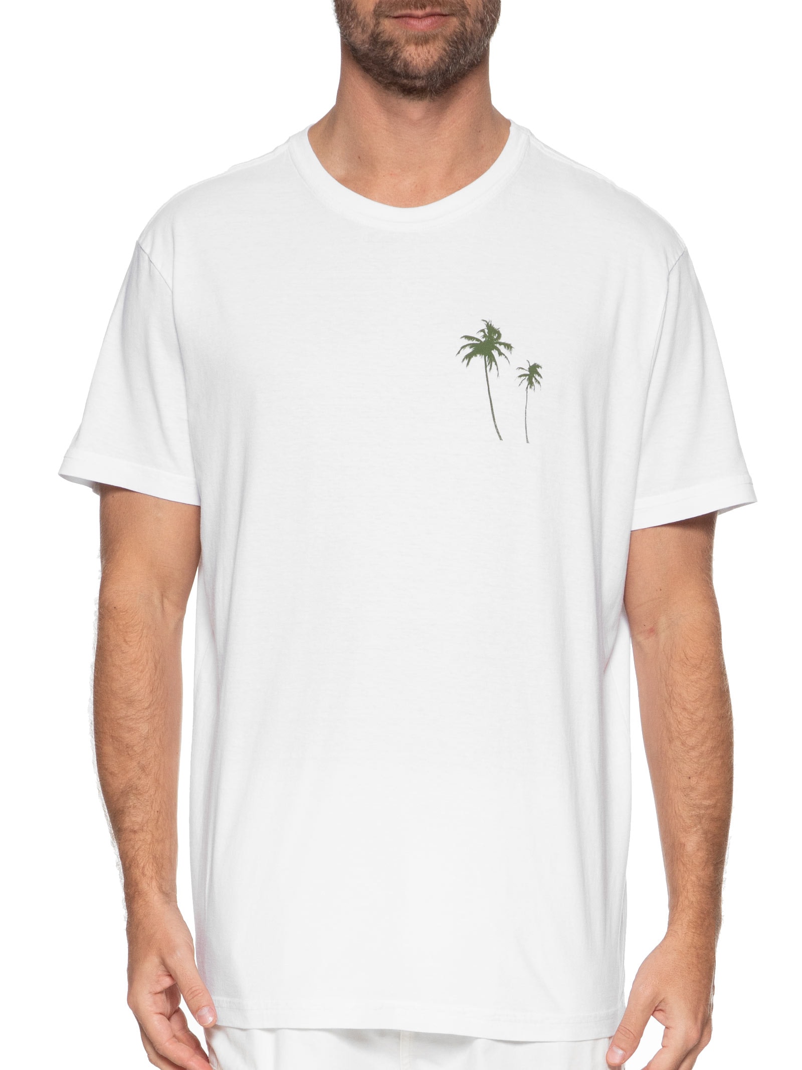 Camiseta Masculina Stone Coqueiros Branco Osklen