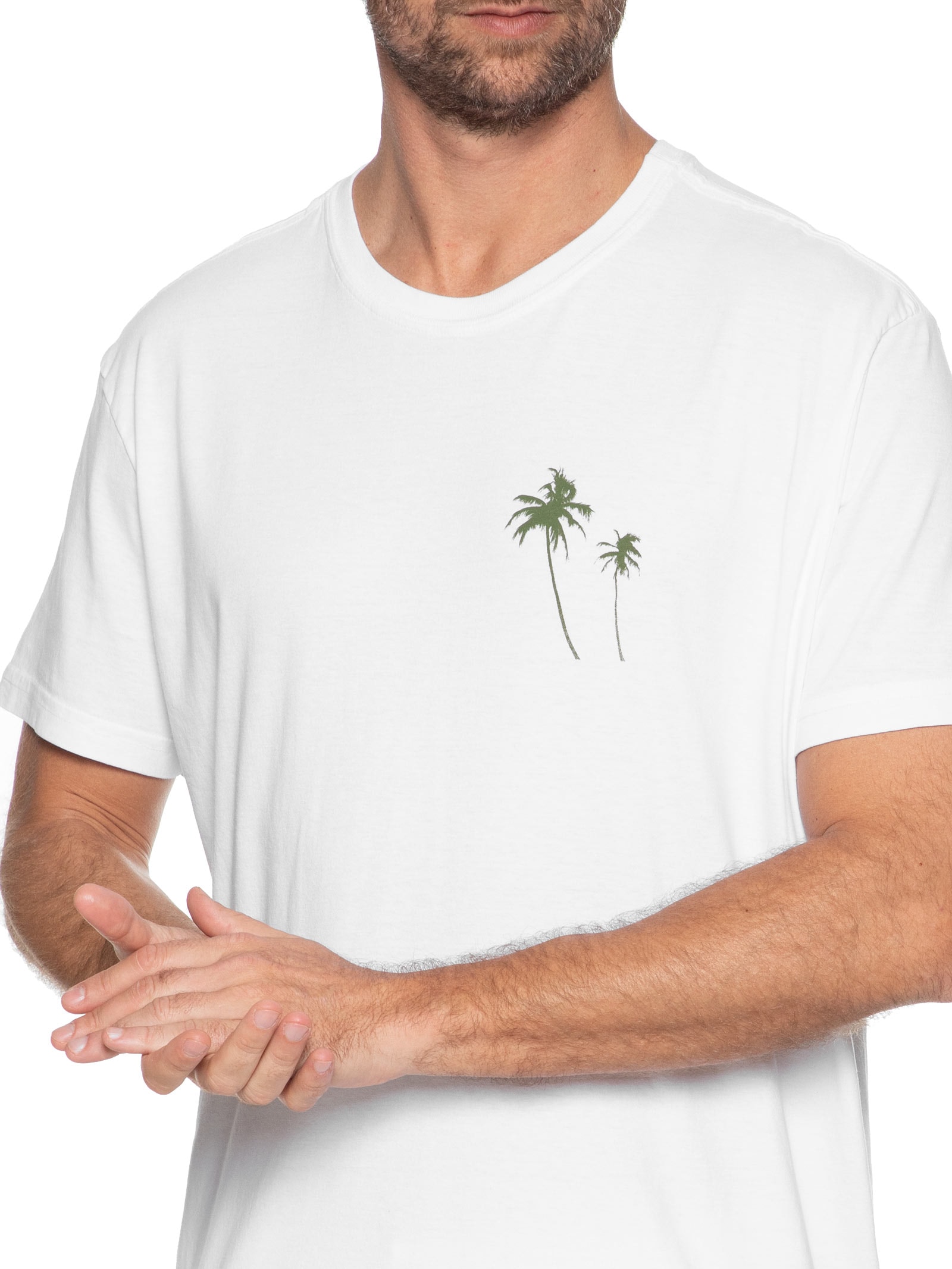 Camiseta Masculina Stone Coqueiros Branco Osklen