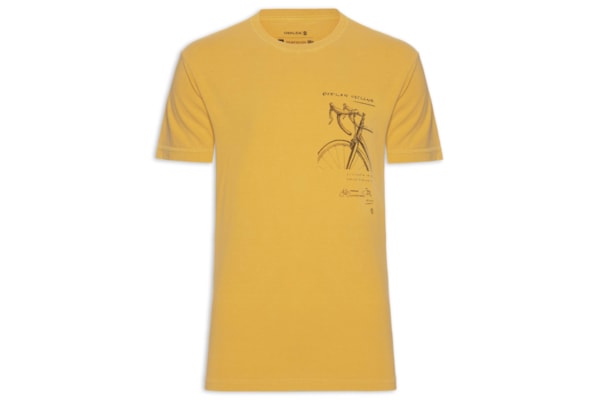 Camiseta Masculina Stone Cycling Drawing Mc - Amarelo