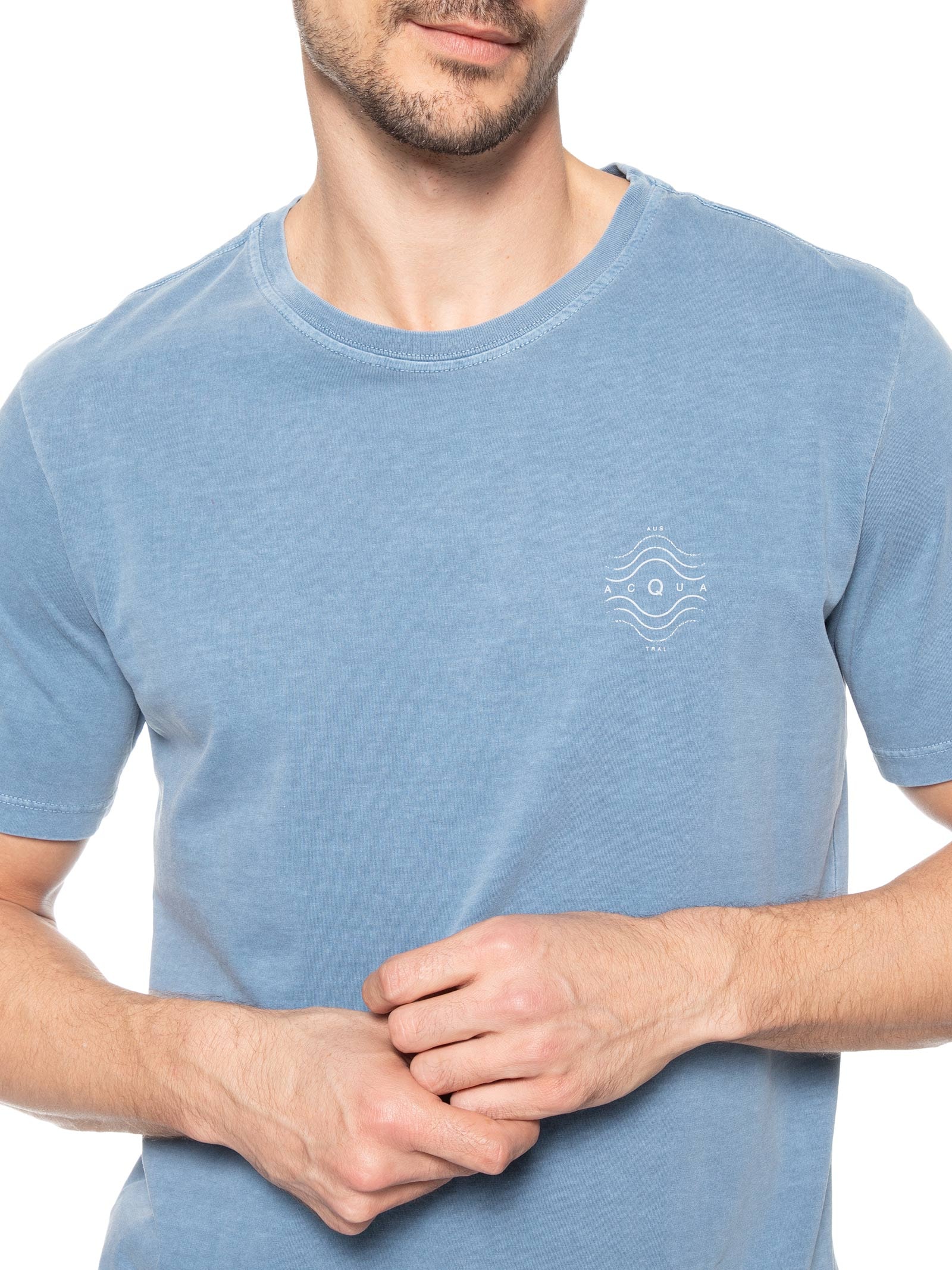 Camiseta Masculina Stone Estampada Acqua Azul Austral